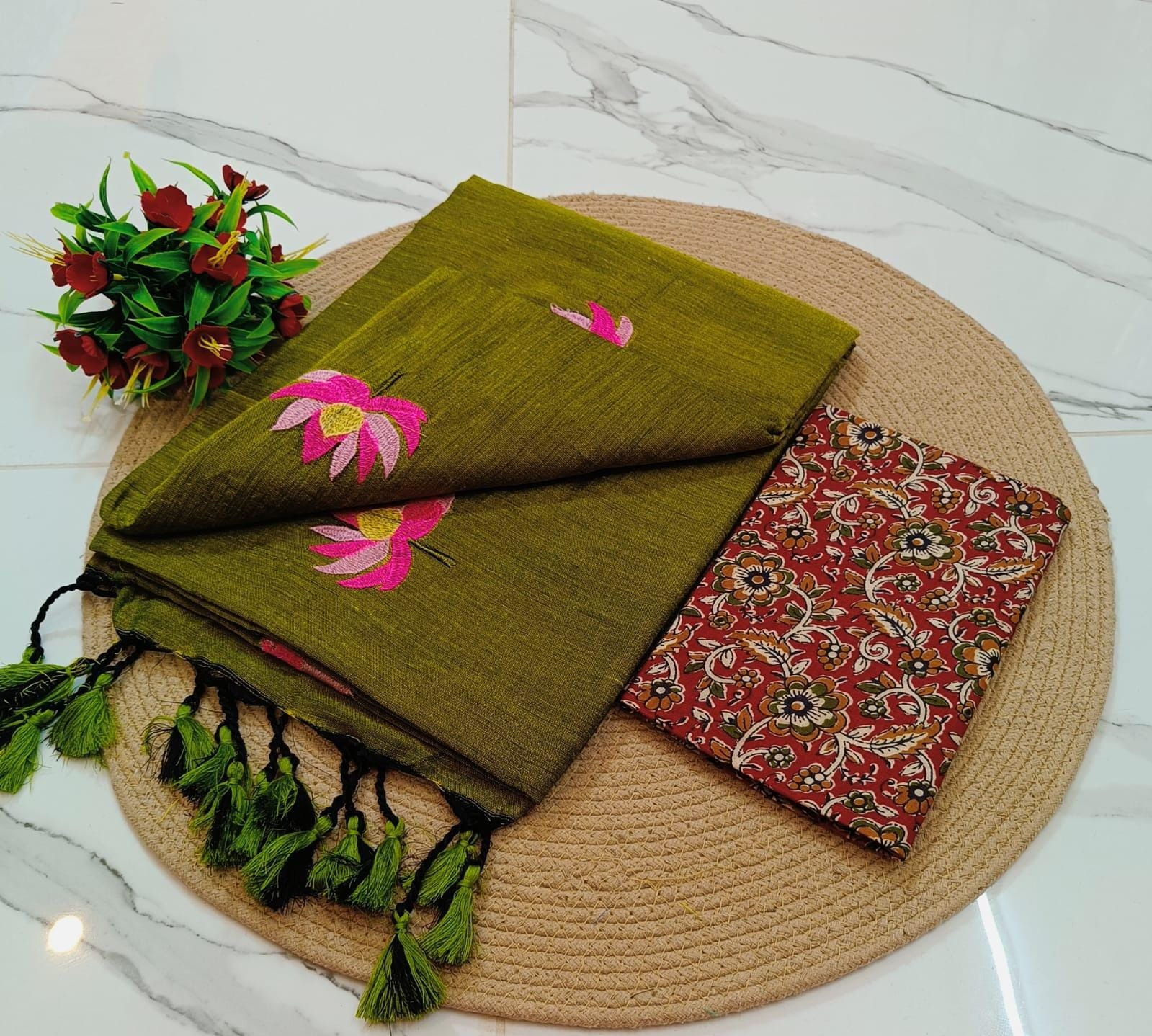 KCS Handloom Khadi Cotton  Saree