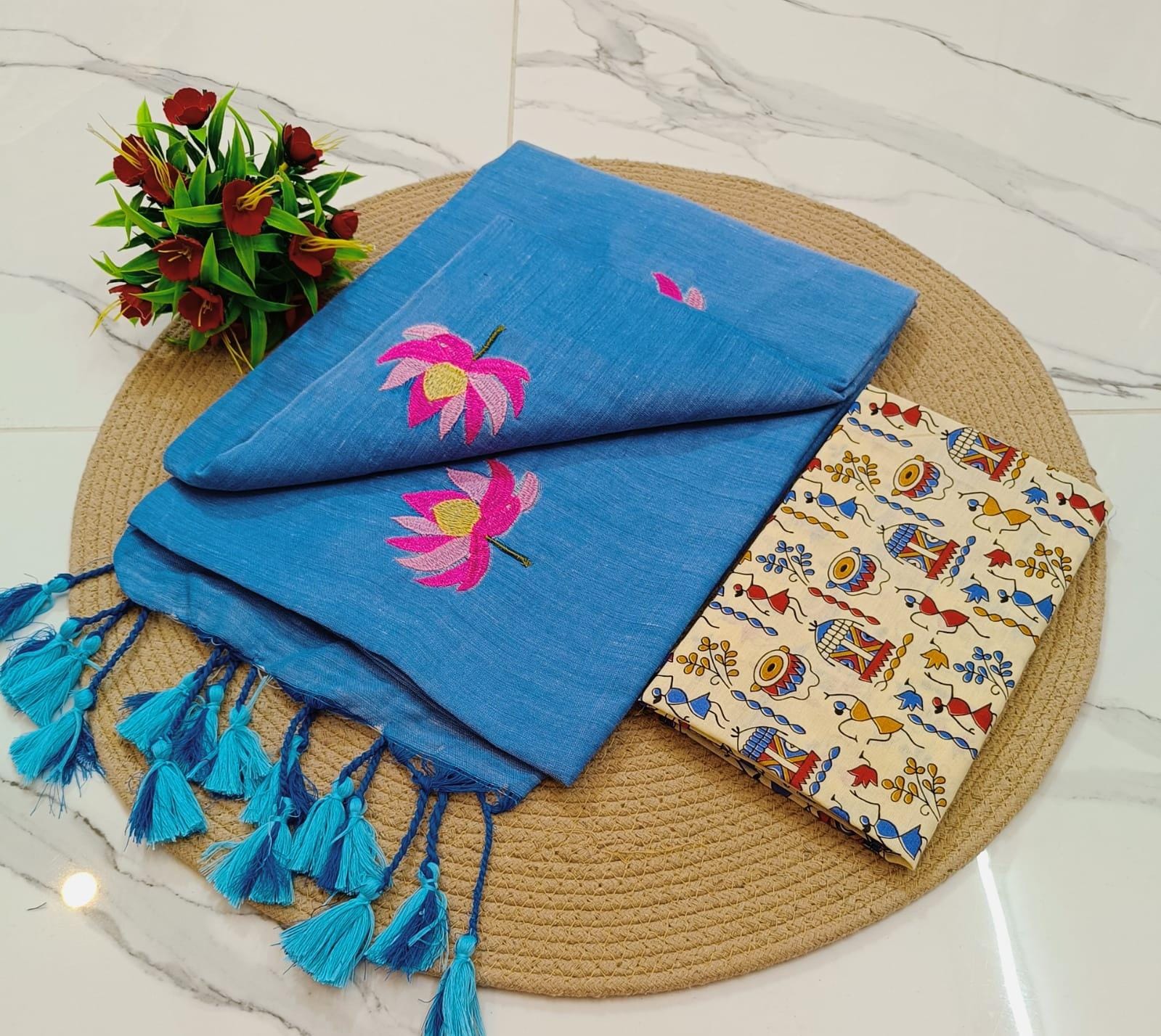 KCS Handloom Khadi Cotton  Saree