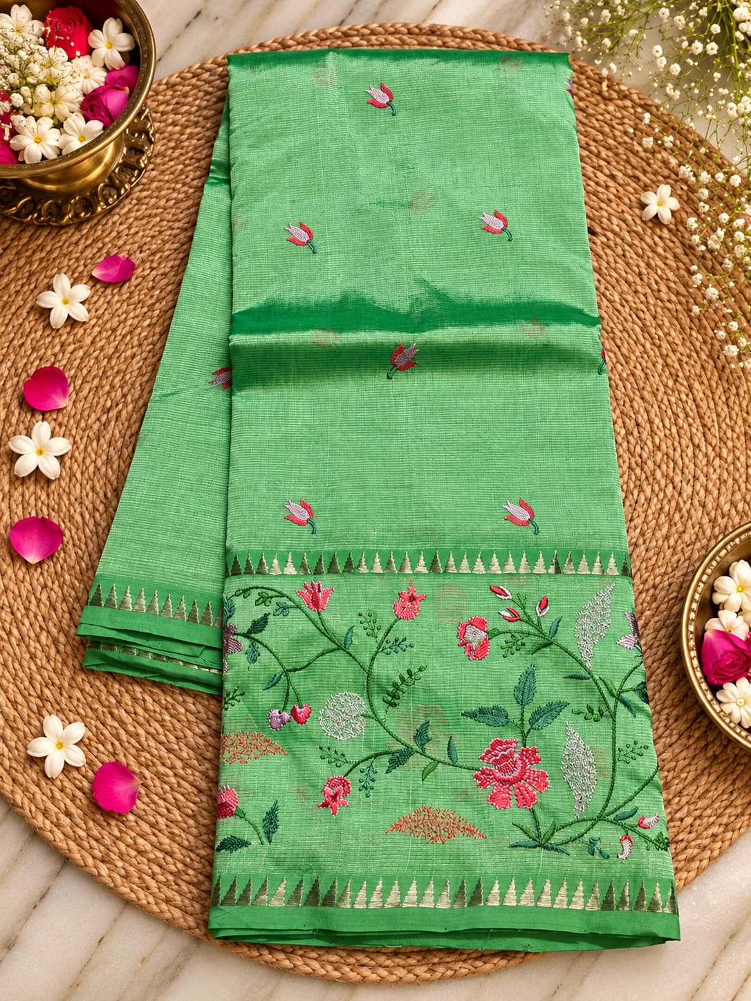 KCS Mangalagiri Pure Handloom Orginal Pattu By Cotton (orginal Handloom pattu sarees)