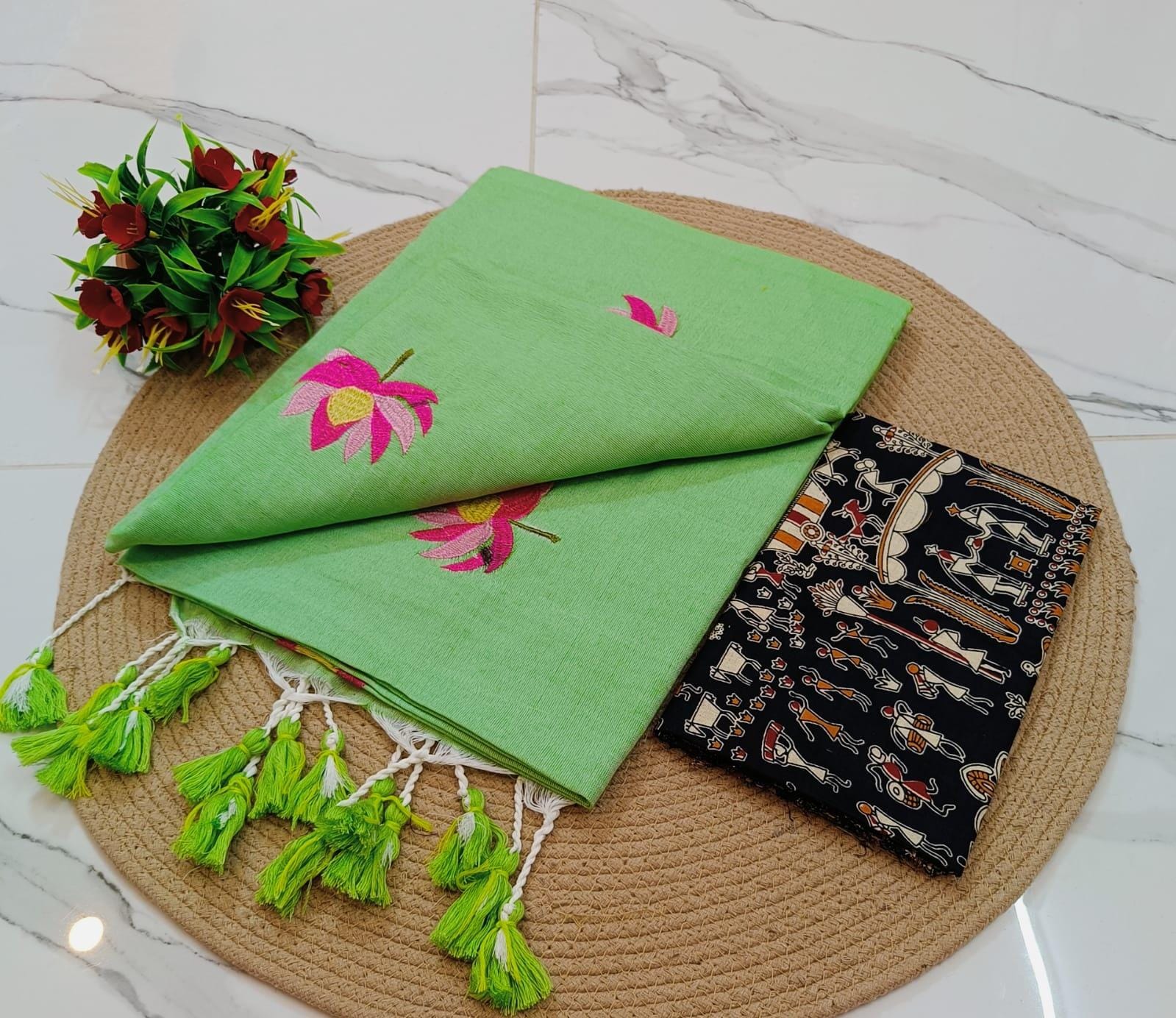 KCS Handloom Khadi Cotton Saree
