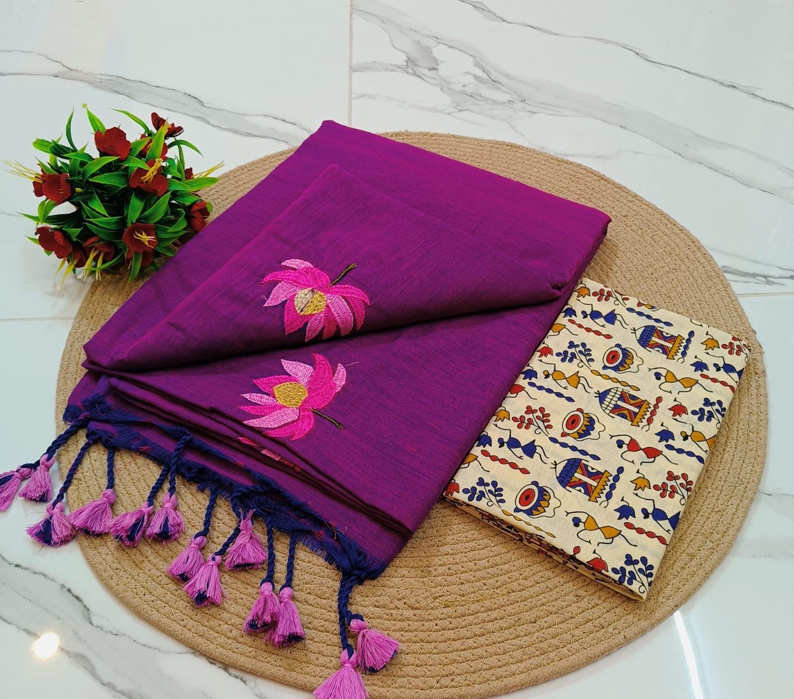 KCS Handloom Khadi Cotton  Saree